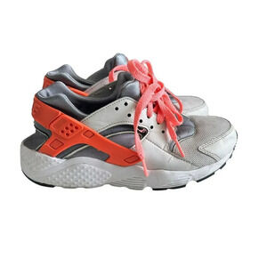 Nike Air Huarache Run Pure Platinum Lava GS Running Shoe 654280-010 Girls Sz 5.5